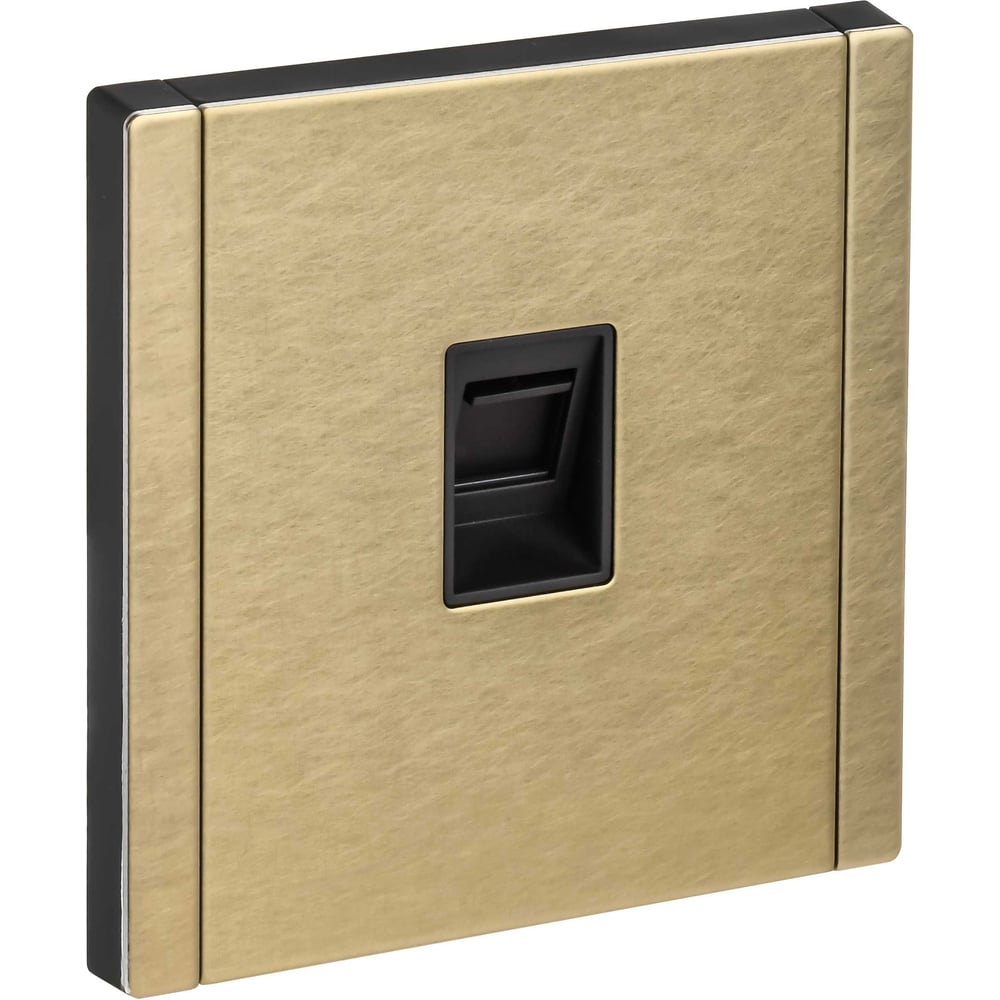 Изображение товара Компьютерная розетка IEK FORTE&PIANO RJ45 Cat.6 шампань FP631M встраиваемая