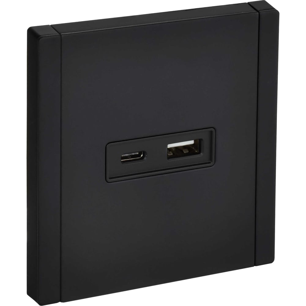 Изображение товара Розетка USB IEK FORTE&PIANO FP151M черный встроенная с 2 USB портами IP20
