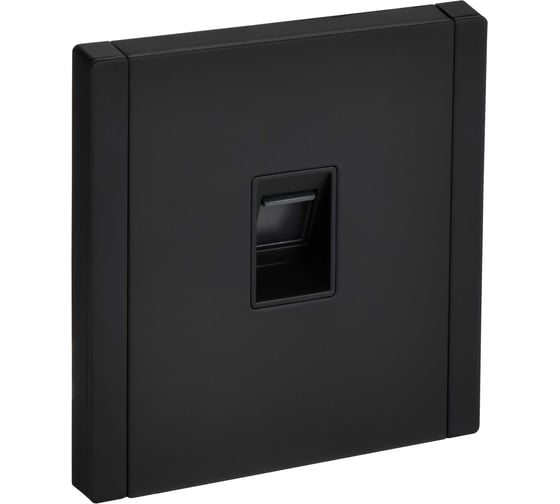 Изображение товара Розетка компьютерная IEK FORTE&PIANO RJ45 кат.6 FP131M черный FP-K10-2-M-K02