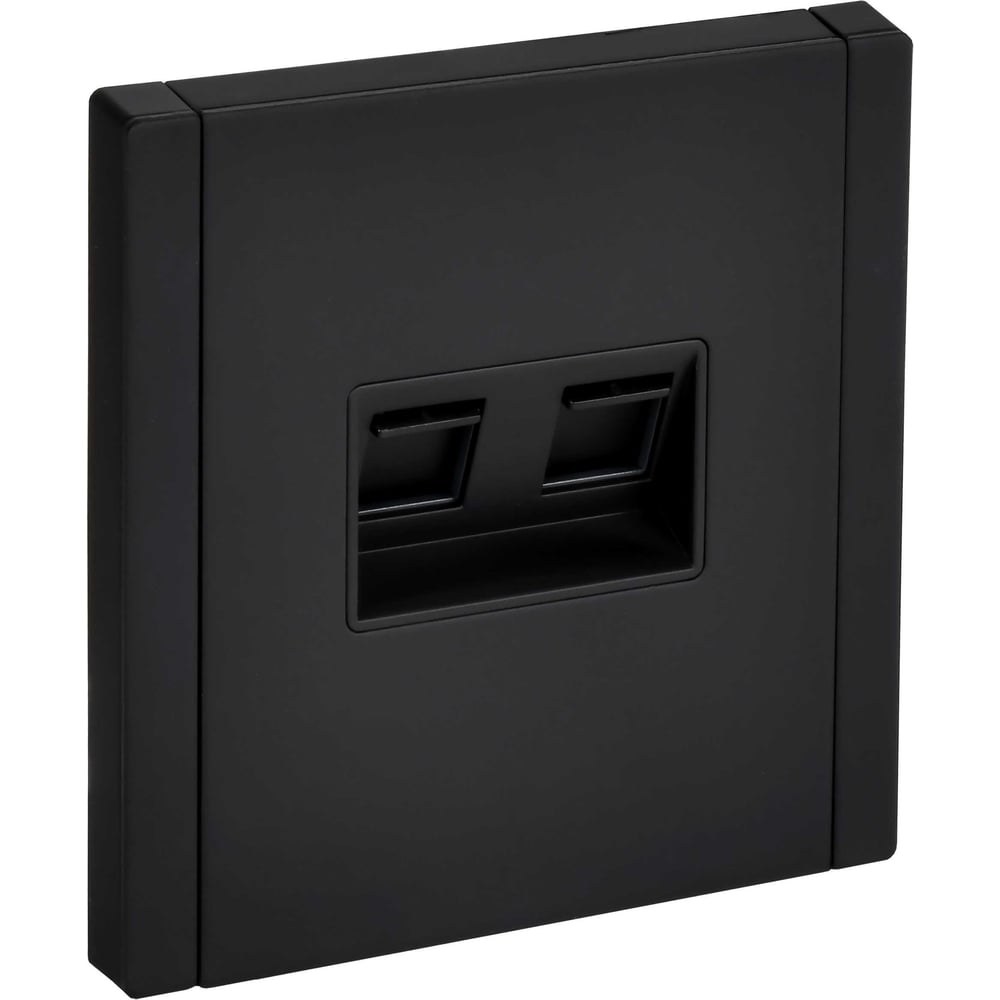 Изображение товара Розетка компьютерная IEK FORTE&PIANO RJ45 кат 5E встроенная черная