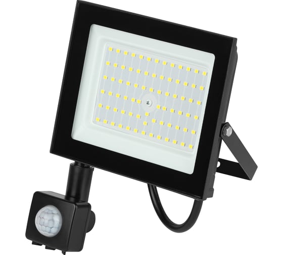 Изображение товара Прожектор светодиодный уличный ЭРА RED LINE LPR-024-2-65K-100 100Вт 8000лм 6500K КСС Д 120 1 год IP65 черный рег ИК д/д Б0070285