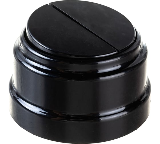 Изображение товара 2-клавишный выключатель Bylectrica А56-2212 6А открытой установки, серия РЕТРО, черный, А56-2212 черный