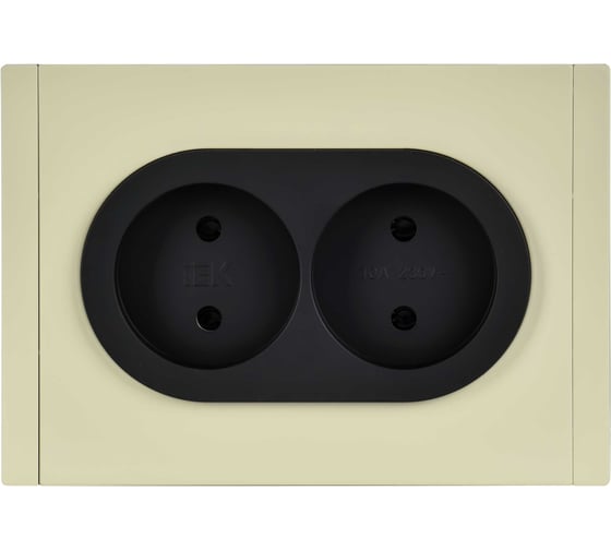 Изображение товара Розетка 2-я IEK FORTE&PIANO без заземления, без защитных шторок, безвинтовое крепление, 10А FP826M слоновая кость FP-R20-10-1-M-K41