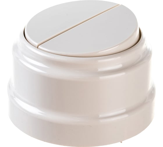 Изображение товара 2-клавишный выключатель Bylectrica А56-2212 6А открытой установки, серия РЕТРО, бежевый, А56-2212 бежевый