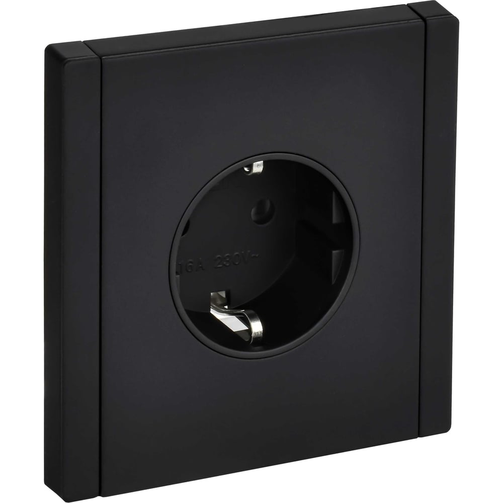 Изображение товара Розетка IEK FORTE&PIANO с заземлением 16А черная FP114M