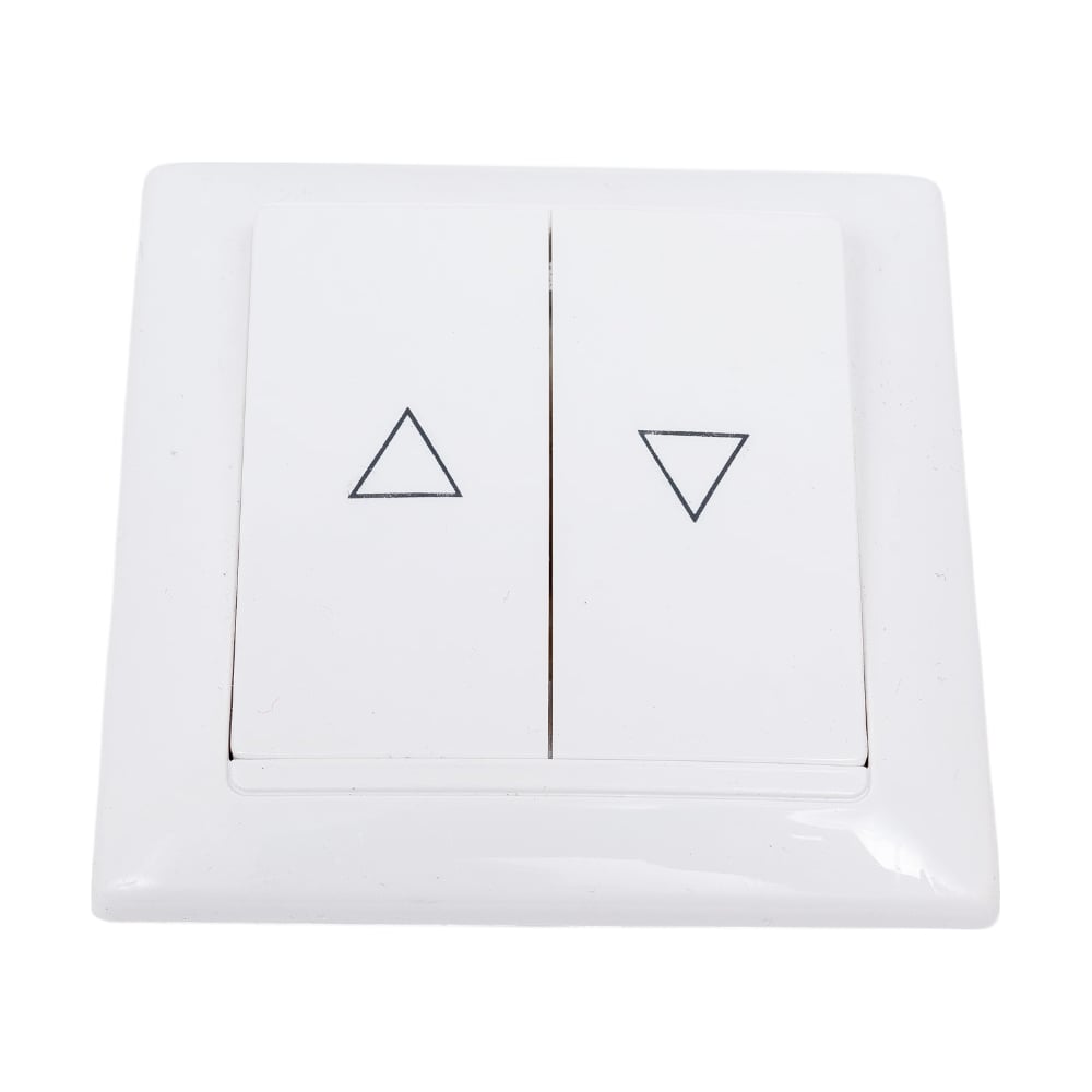 Изображение товара Выключатель Bylectrica скрытой установки с механизмом блокировкой для управления системами роллет и жалюзи, серия СТИЛЬ, белый,