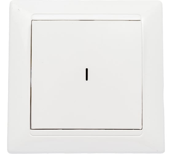 Изображение товара 1-клавишный выключатель Bylectrica скрытой установки с подсветкой, серия СТИЛЬ, белый, С110-813