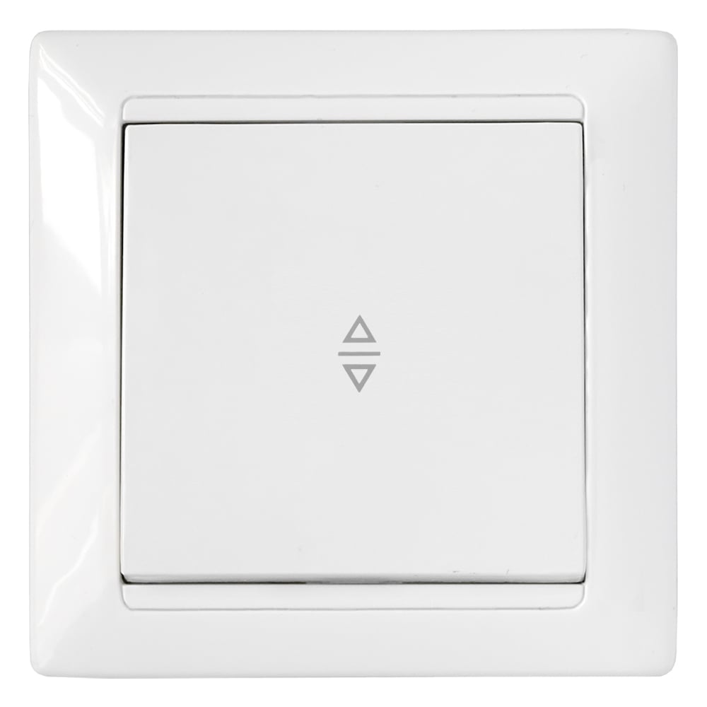 Изображение товара 1-клавишный проходной выключатель Bylectrica серии СТИЛЬ белый IP44