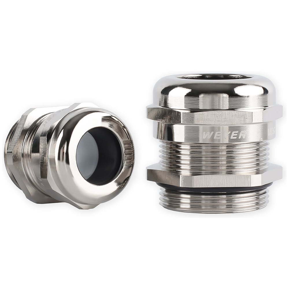 Изображение товара Кабельный ввод Weyer HSM-EMV-M12 втулка кабельная никелированная латунь EMC, нар. M12х1.5 WE6727300