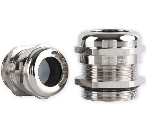 Изображение товара Кабельный ввод Weyer HSM-EMV-M25 втулка кабельная никелированная латунь EMC, нар. M25х1.5 WE6727600