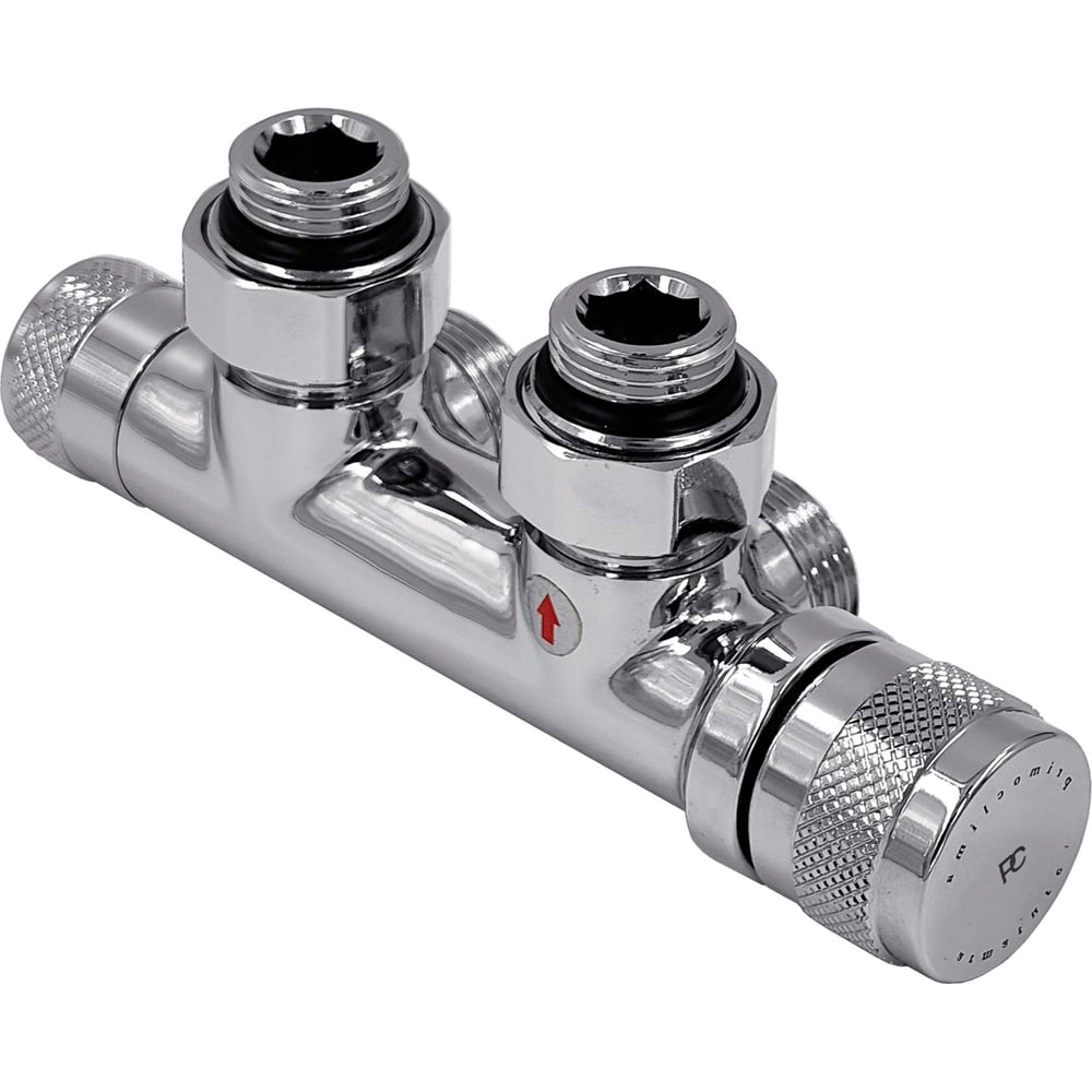 Изображение товара PRIMOCLIMA Узел нижнего подключения Lunar термостатический угловой 1/2х3/4Е хром PCART890AC