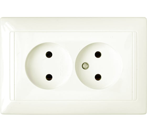 Изображение товара 2-местная розетка Bylectrica скрытой установки, серия СТИЛЬ, бежевый, РС16-307 бежевый