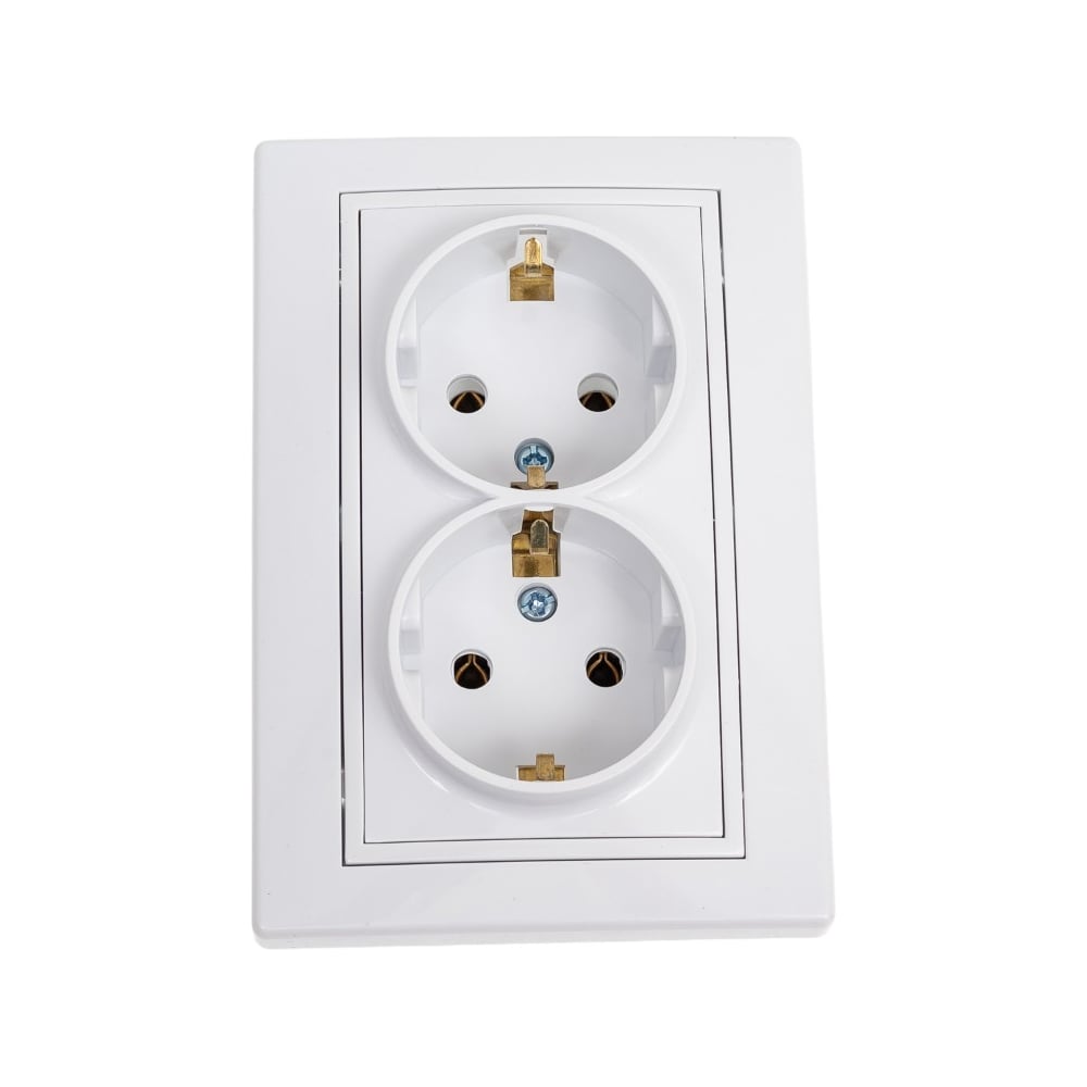 Изображение товара Розетка TANGO белая 2 места 16А 250В с заземлением