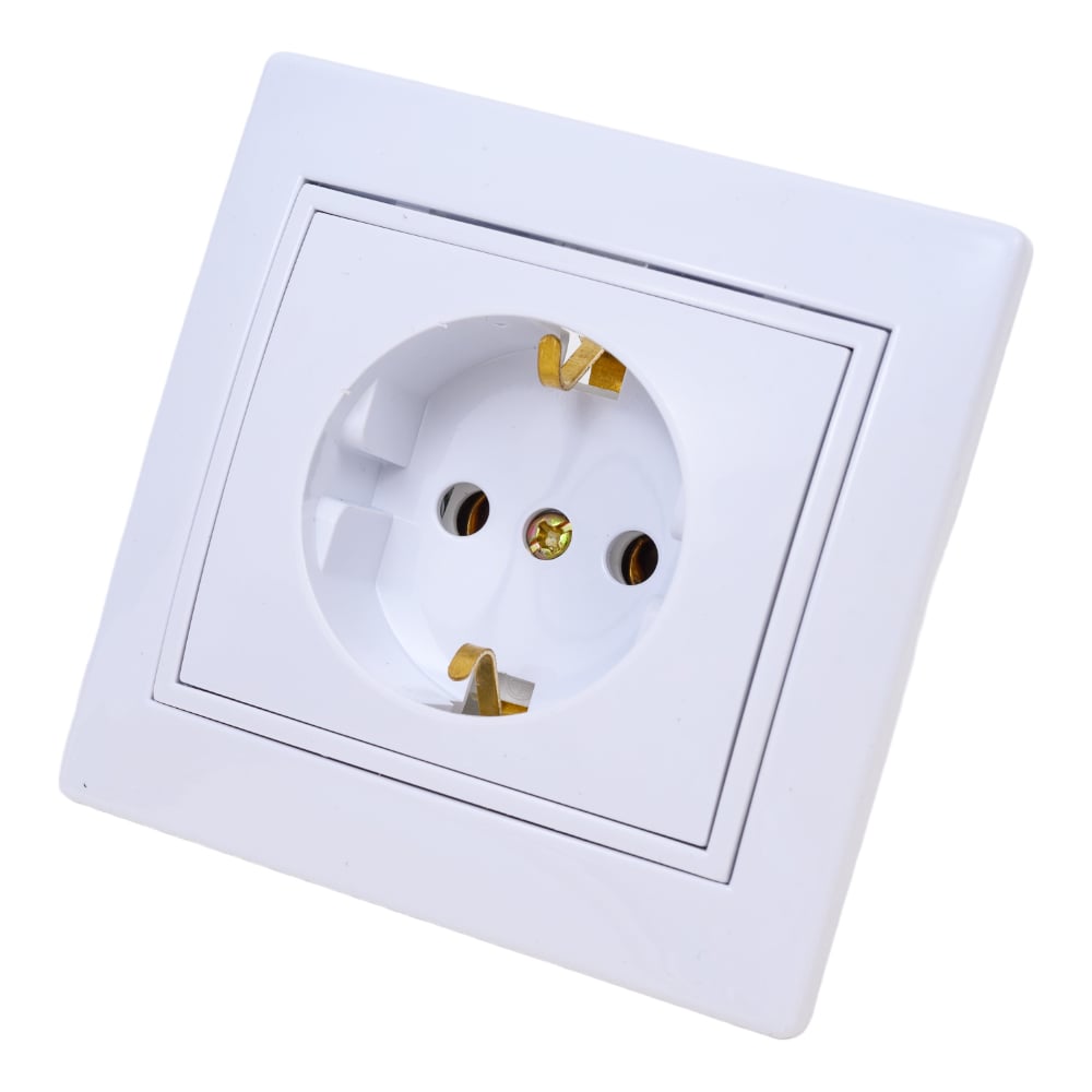 Изображение товара Розетка TANGO с заземляющим контактом белая 16А 250В скрытая проводка