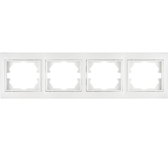 Изображение товара 4-х местная горизонтальная рамка TANGO белый скрытой проводки 1008851