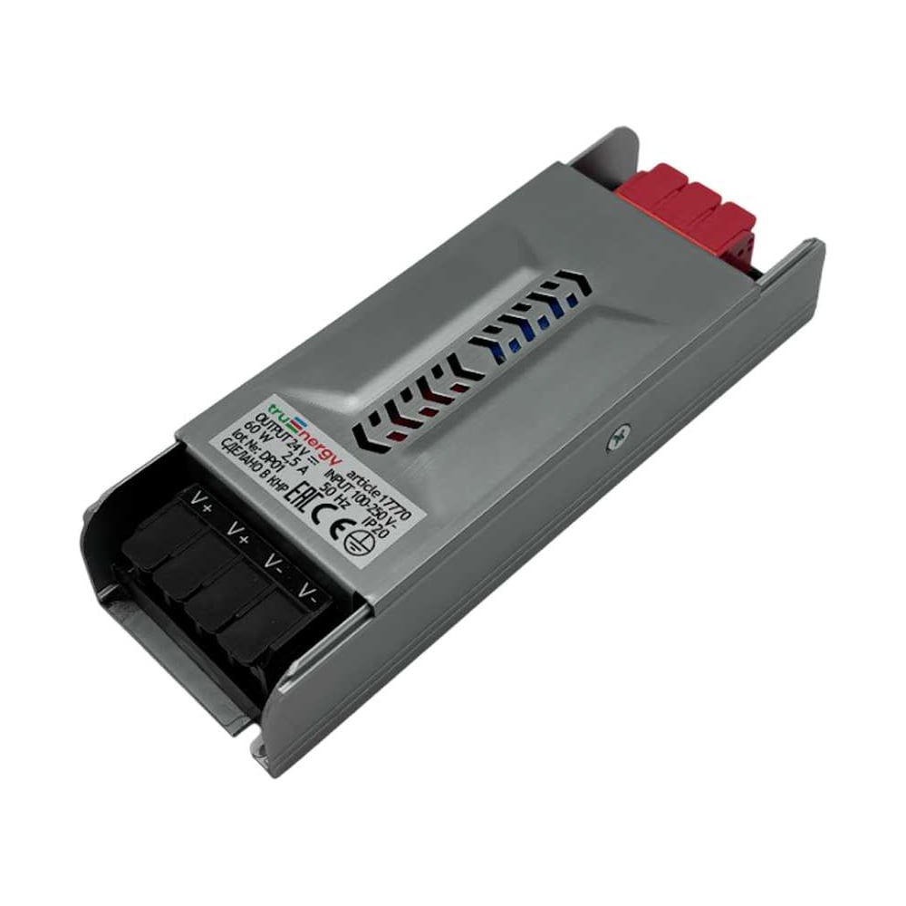 Изображение товара Блок питания для светодиодной ленты truEnergy Platina 24V 60W IP20 142x50x28мм 17770