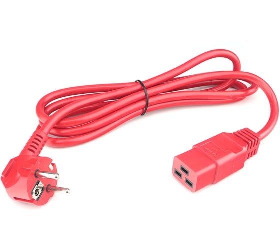 Изображение товара Шнур Power Cube ПВС-АП 31,5 S22C19-250-16-1,8 красн 1,8 м C19 3x1.5 16А с зазем-м, Россия, RPC-186C191,8KO
