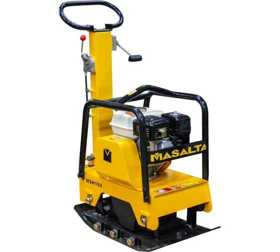 Изображение товара Реверсивная бензиновая виброплита Masalta Honda GX200, 6,5 л.с., 162 кг, расширители, MSH160E-4 ВИБ170