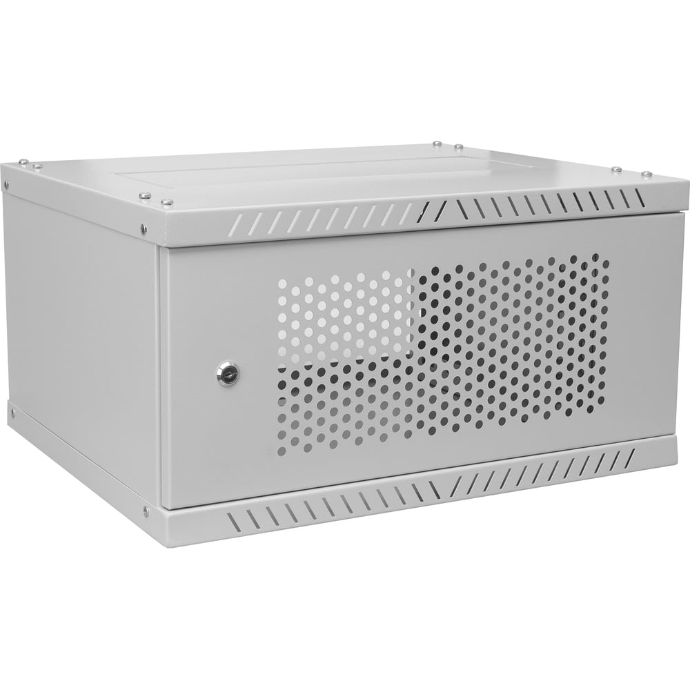 Шкаф ЭПМ ШТК серии А навесной 6U (600x310х450), дверь перфорированная, RAL7035 28422