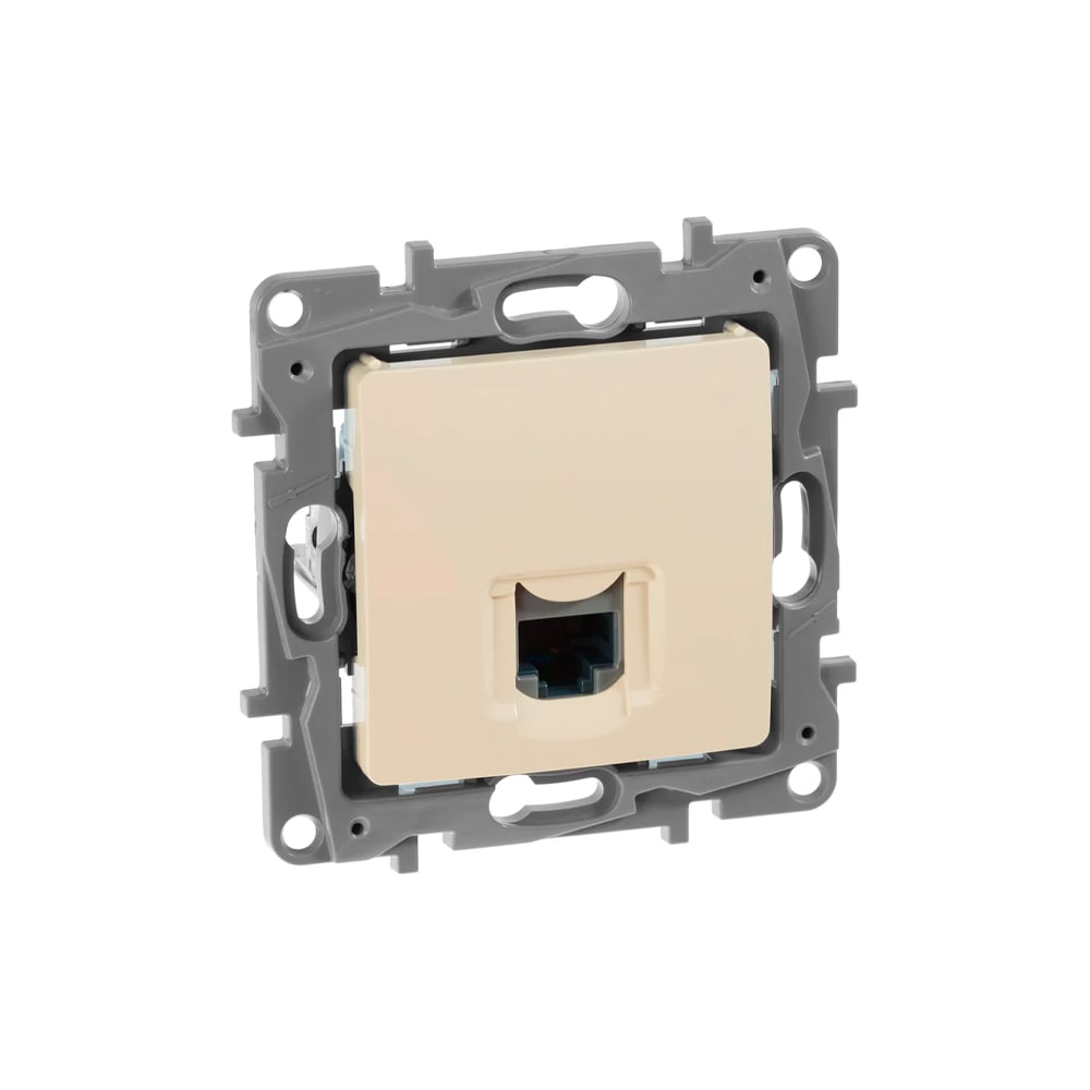 Изображение товара Розетка компьютерная IEK ETIKA RJ45 кат.5Е UTP слоновая кость