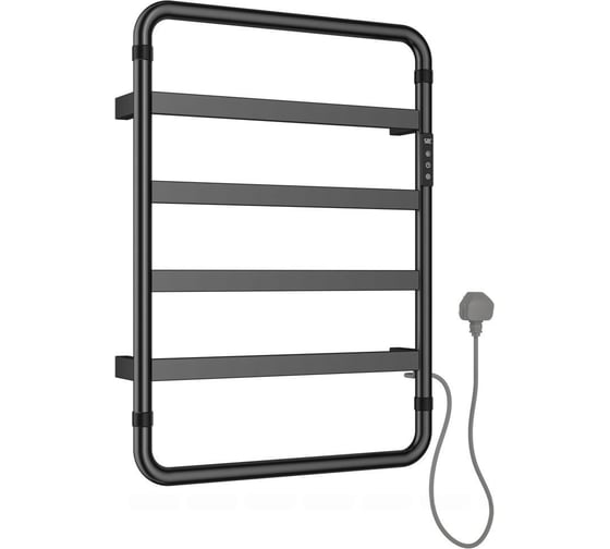 Изображение товара Полотенцесушитель электрический ALLEN BRAU PRIORITY S 7.31001-GM, нерж.сталь 304,пульт, 640х475мм, графит брашированный (354998) ALLEN BRAU 00354998