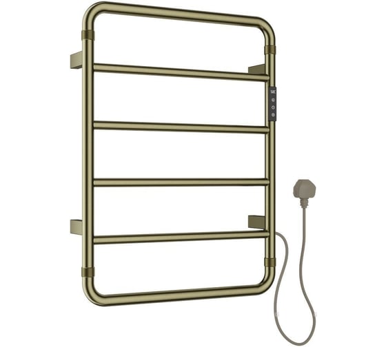 Изображение товара Полотенцесушитель электрический ALLEN BRAU PRIORITY R 7.31000-GB, нерж.сталь 304,пульт, 640х475мм, браш.золото (354995) 00354995