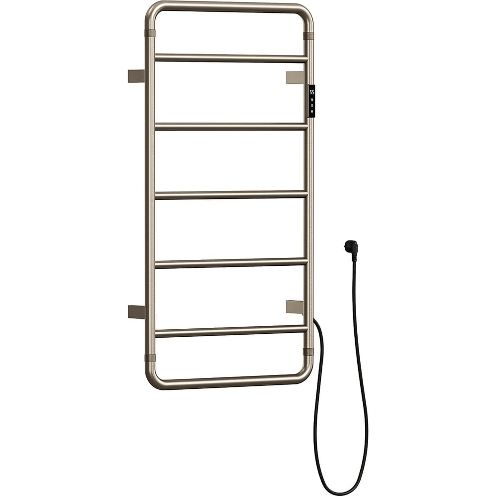 Изображение товара Полотенцесушитель электрический ALLEN BRAU PRIORITY R 7.31002-BN,нерж.сталь 304,пульт, 904х475мм, брашированный никель (355000) 00355000