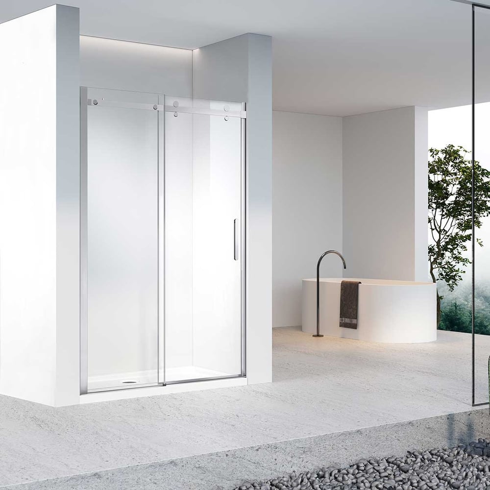 Изображение товара Душевая дверь VINCEA Como-N 1600 хром стекло прозрачное для ванной комнаты