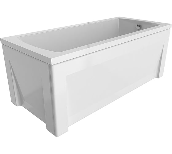 Изображение товара Комплект ванны акриловой TIMO RITTA1570, 150×70×63 см, каркас, слив-перелив, фронтальная панель RITTA1570-KT15-SPV1505-FP15H