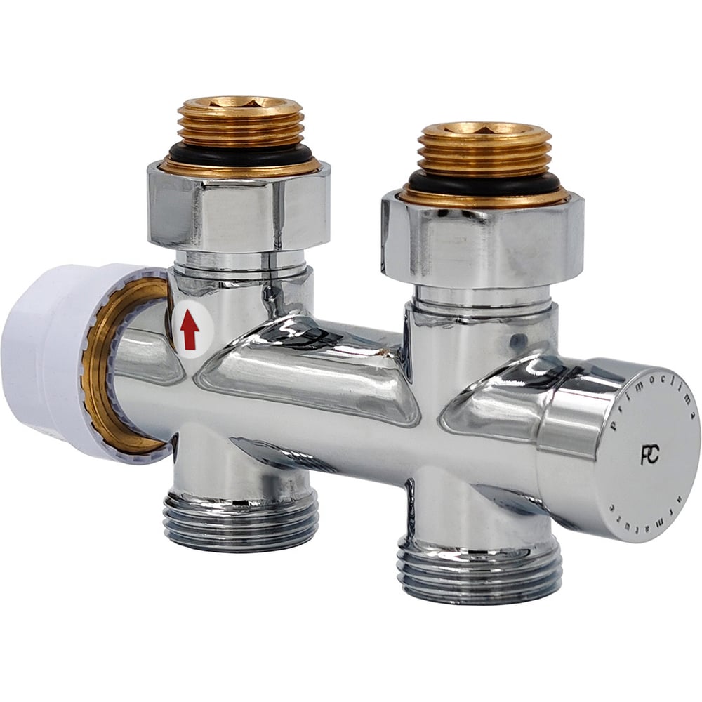 Изображение товара Узел нижнего подключения Primoclima Armature термостатический 1/2х3/4 хром PC710SW