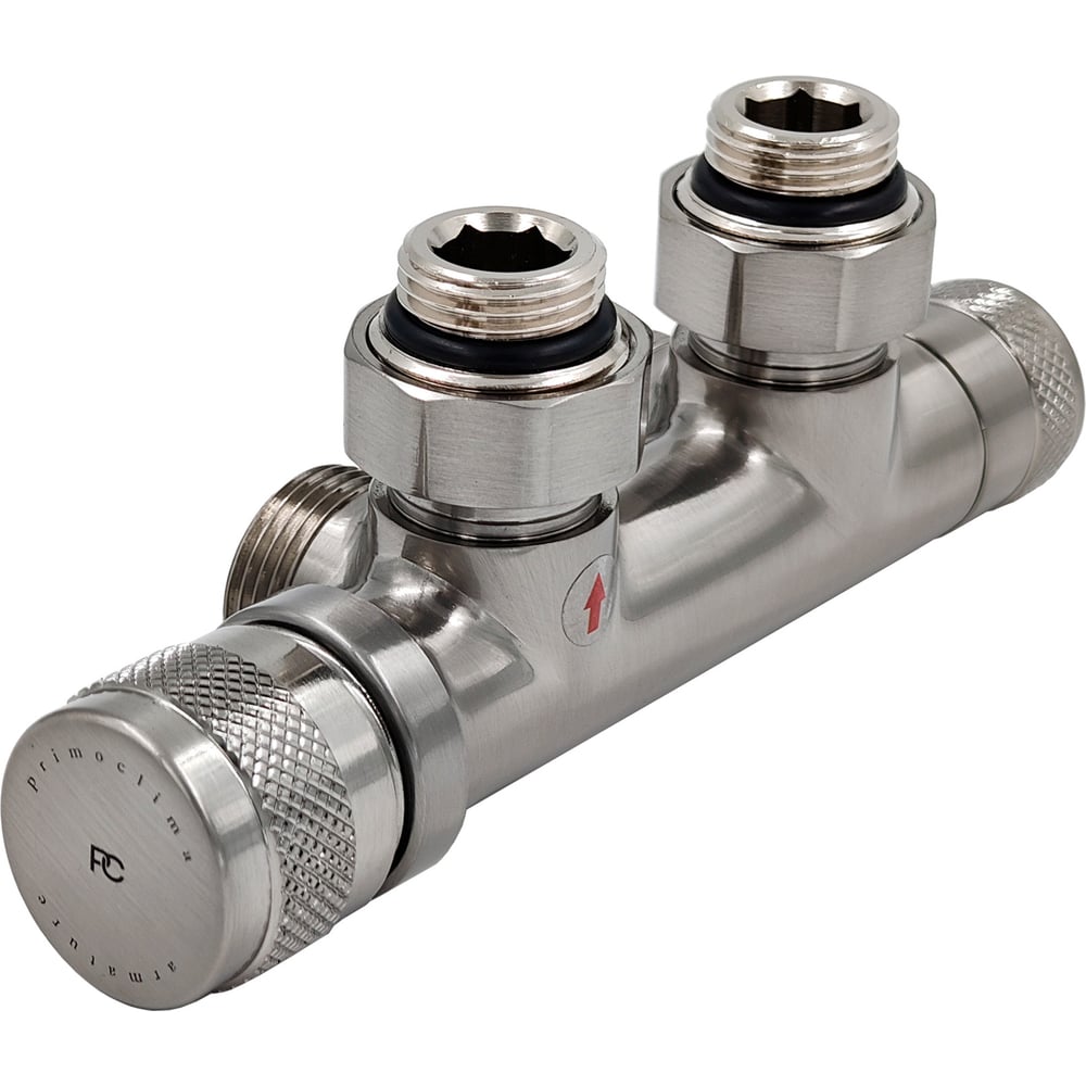 Изображение товара Узел нижнего подключения термостатический Primoclima Armature Lunar угловой 1/2х3/4ЕК никель