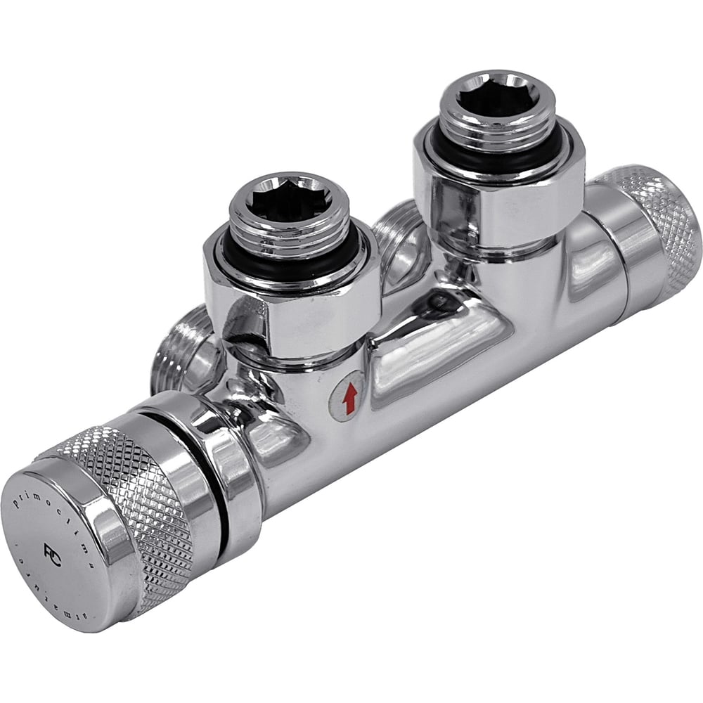 Изображение товара Узел нижнего подключения термостатический Primoclima Lunar угловой левый 1/2х3/4Е хром