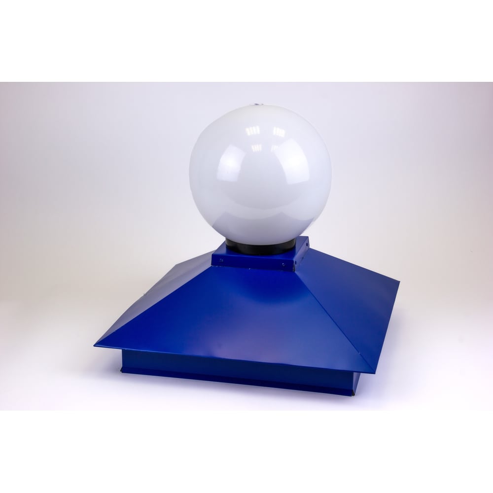 Изображение товара Металлический колпак на столб с фонарём PROFMETSTIL RAL 5005 синий высотой 450 мм