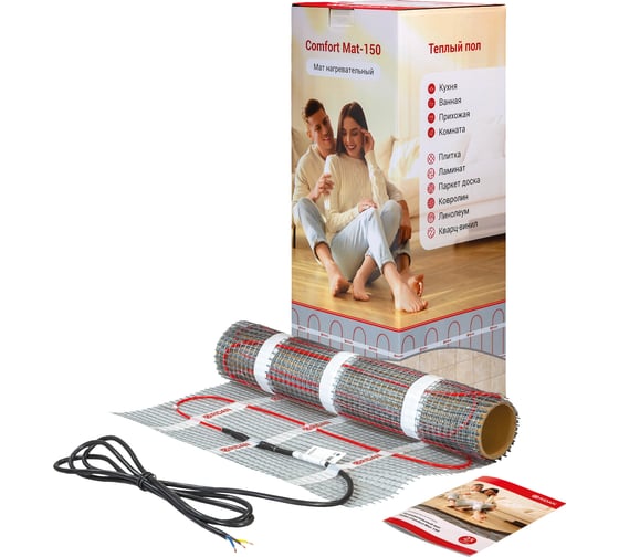 Изображение товара Нагревательный мат Ридан Ridan Comfort Mat-150 225 Вт 230 В 1,5 м² 21RT0402R
