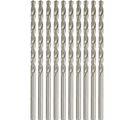 Изображение товара Сверло по металлу Стройштуки 4.0 мм DIN340 сверхдлинное (10 шт в упаковке) УТ-00044889