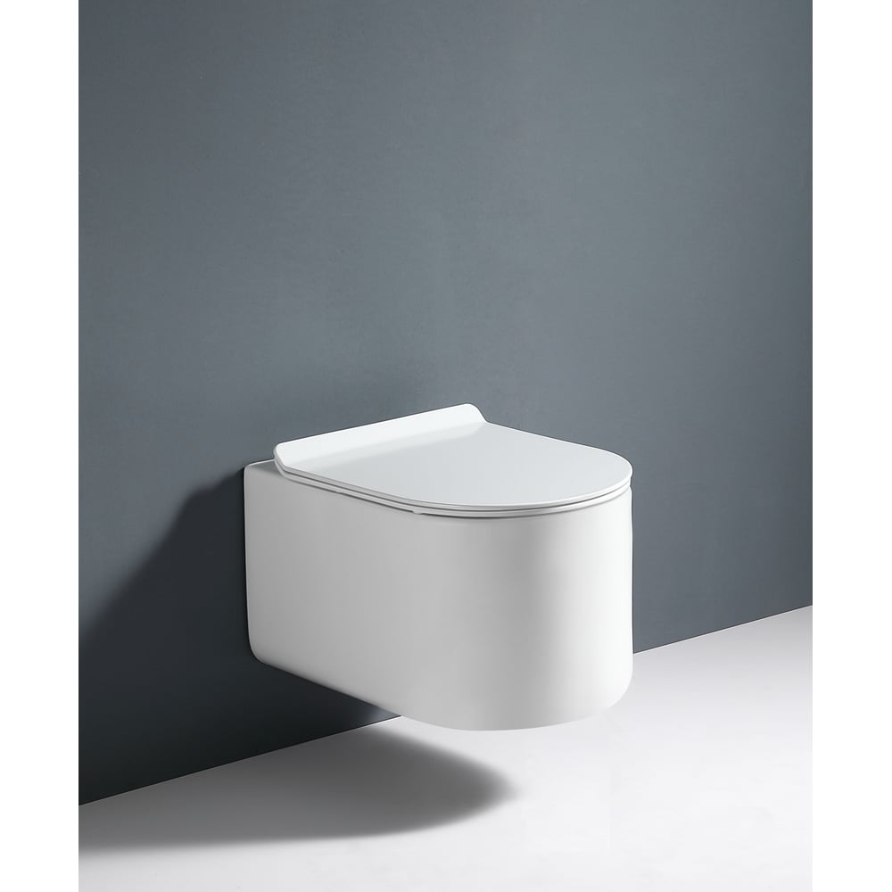 Изображение товара Унитаз подвесной Alcora Neo Tornado безободковый с сиденьем DPL slim lift белый