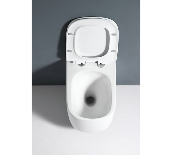 Изображение товара Унитаз подвесной Alcora Rico Tornado безободковый с сиденьем DPL, e-off, slim, lift, белый 1076388