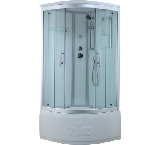 Изображение товара Душевая кабина TIMO Standart T-6600 Silver Fabric, 100×100×220 см, турецкая баня хамам T-6600SF-T-STUN