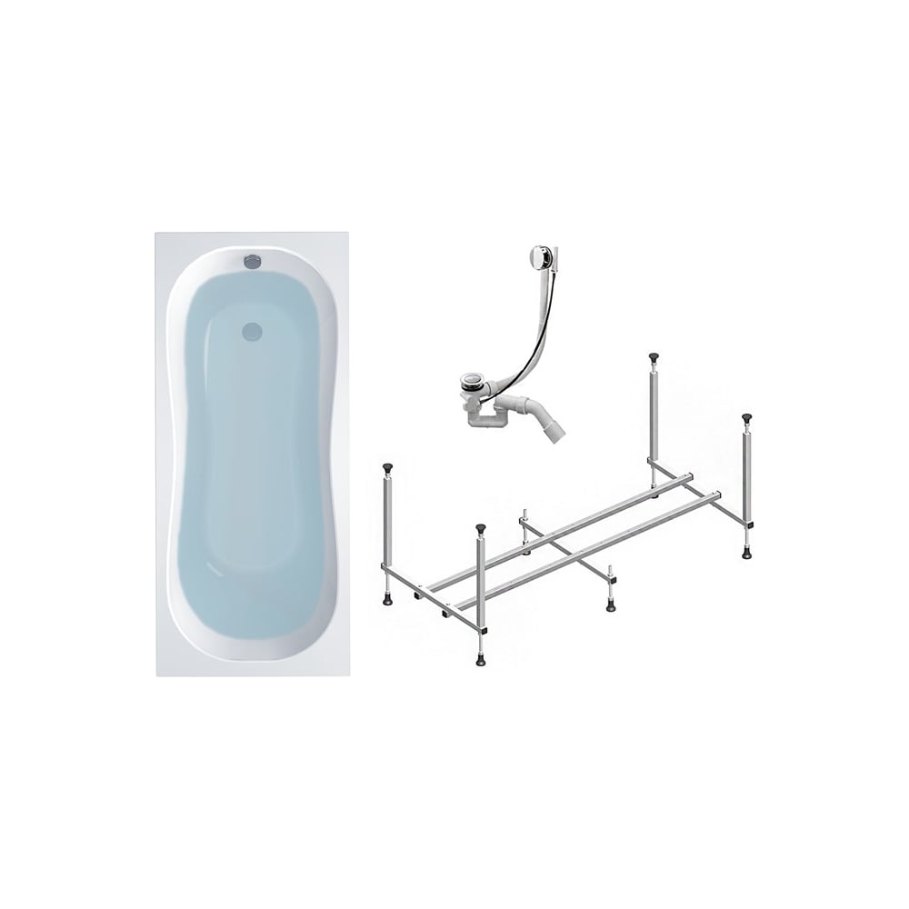 Изображение товара Комплект Акриловая ванна TIMO INKA1770 170_70_580+каркас+слив-перелив INKA1770-KT17-SPV1505
