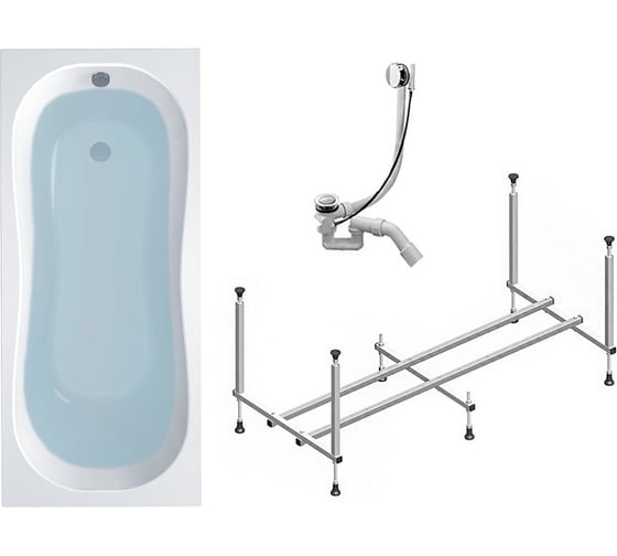 Изображение товара Комплект Акриловая ванна TIMO INKA1770 170_70_580+каркас+слив-перелив INKA1770-KT17-SPV1505