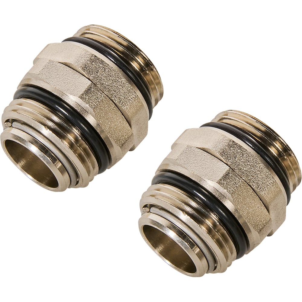 Изображение товара Сдвоенный латунный ниппель ROMMER RDG-0120-100025 с никелевым покрытием