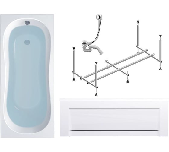 Изображение товара Комплект Акриловая ванна TIMO INKA1770 170_70_580+каркас+слив-перелив+фронтальная панель INKA1770-KT17-SPV1505-FP17S