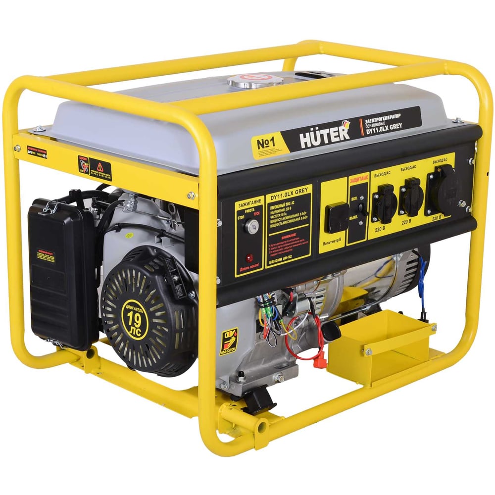 Изображение товара Электрогенератор Huter DY11,0LX-электростартер 9 кВт, бензиновый, IP21
