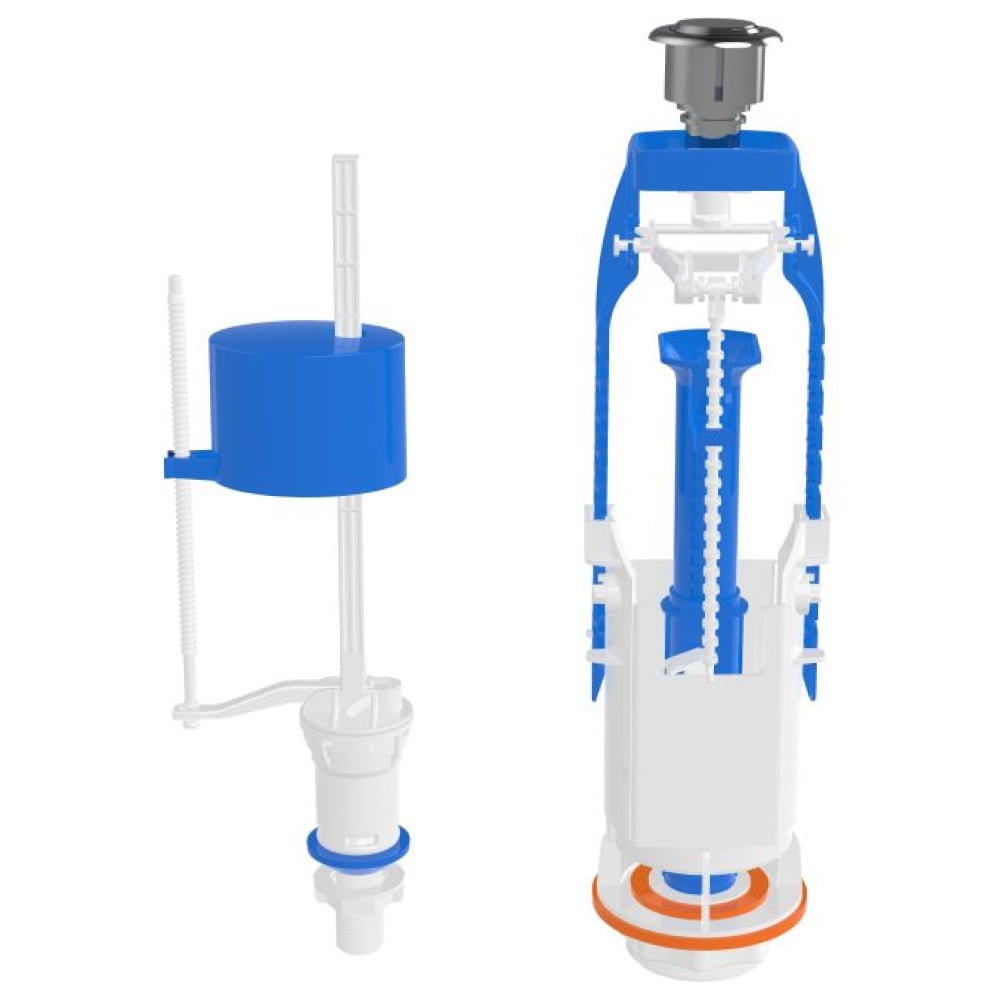 Изображение товара Сливная арматура для унитаза однорежимная с нижней подводкой AV Engineering