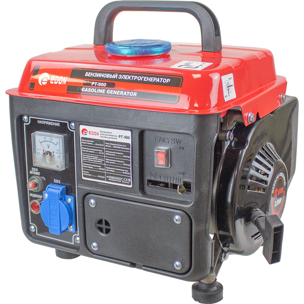 Изображение товара Бензиновый генератор EDON PT-900 9 кВт 220В ручной стартер