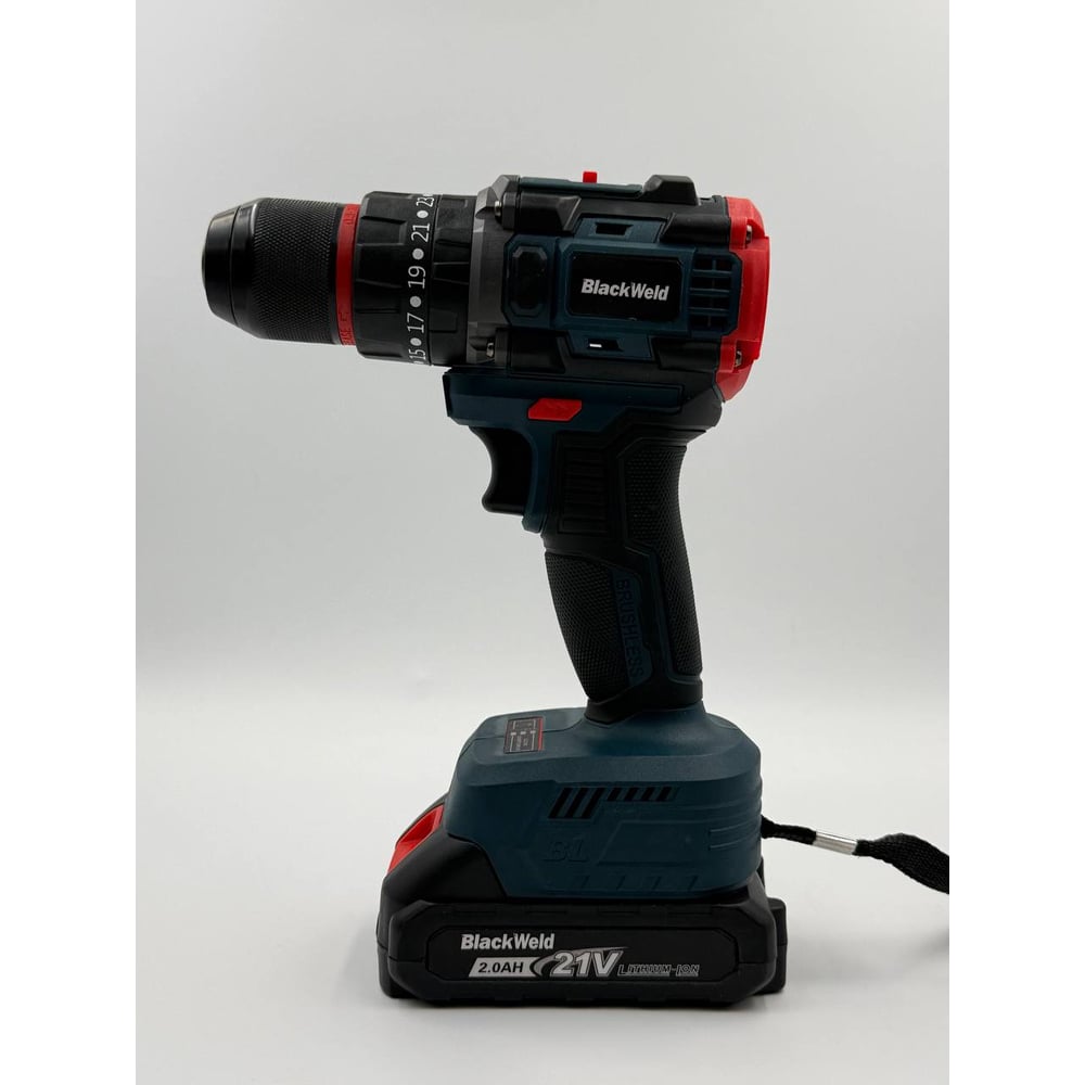 Изображение товара Аккумуляторная дрель-шуруповерт BlackWeld JZ02-10-2R 21V 2.0Ah профессиональный