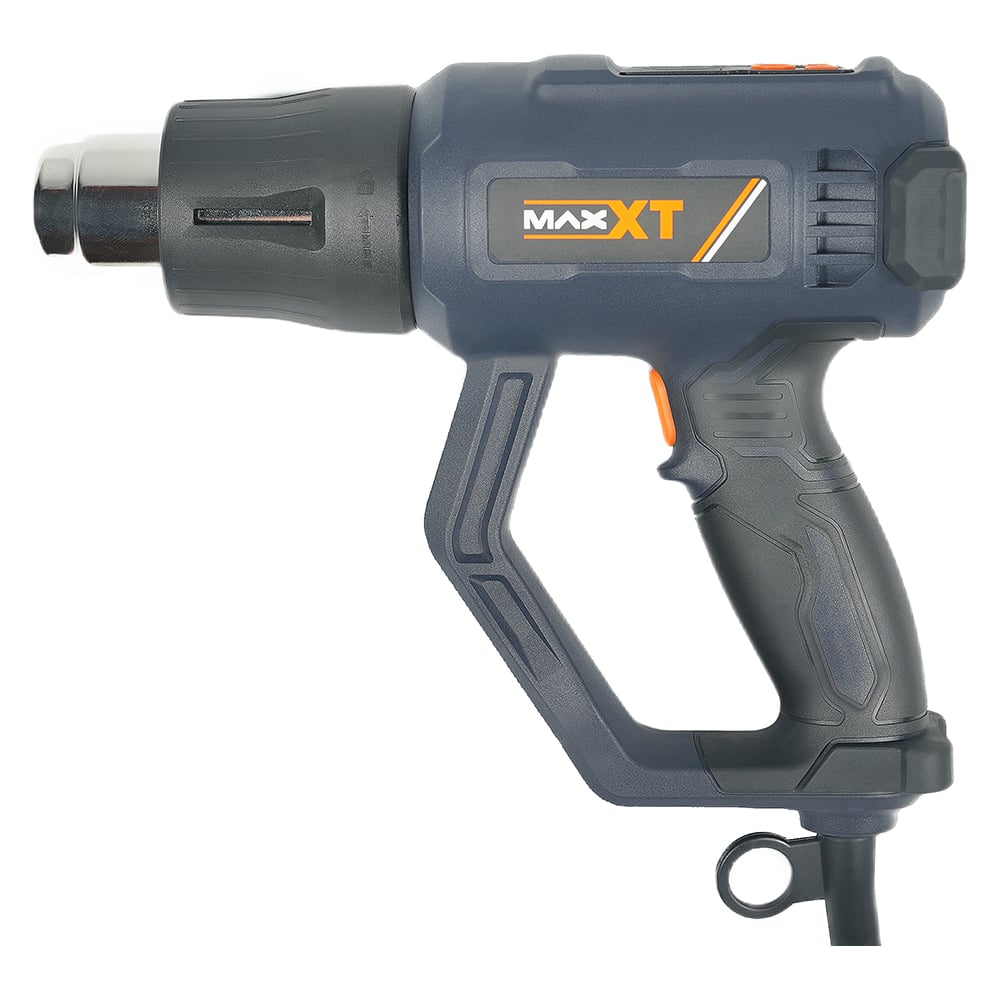 Изображение товара Строительный фен MAXXT MHG2000 мощностью 2000 Вт с ЖК-дисплеем и 5 насадками