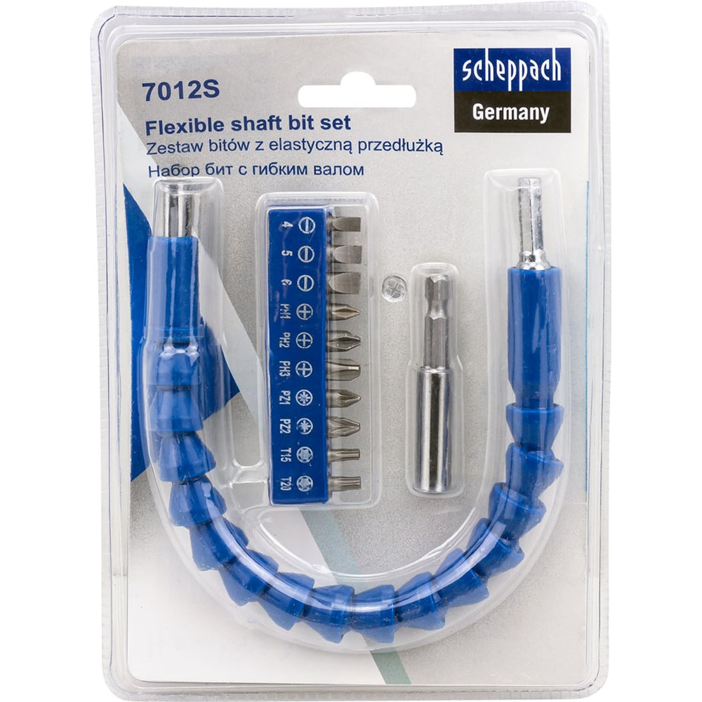 Изображение товара Набор бит с гибким валом Scheppach SCH-7012S 12 шт универсальный