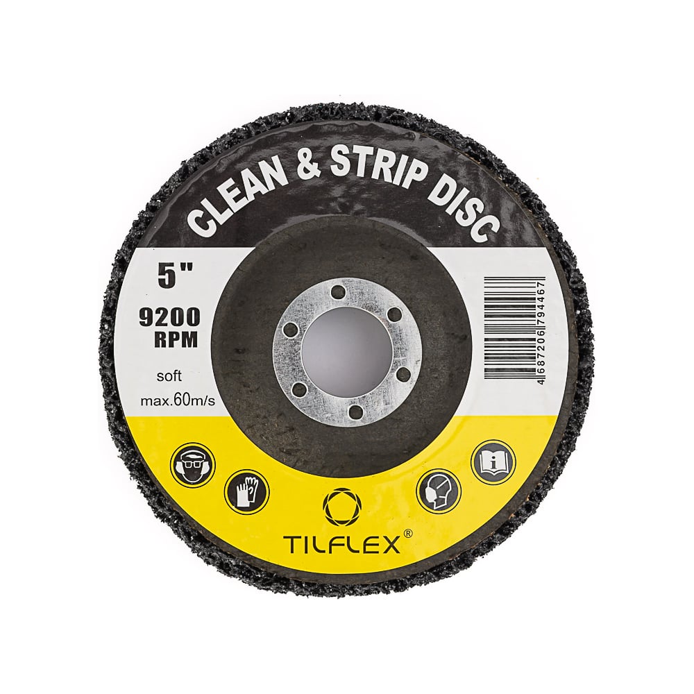 Изображение товара Зачистной коралловый диск на УШМ TILFLEX (Soft) Coral-Button Wheel (черный) 125 мм (5 шт) TL43S/5