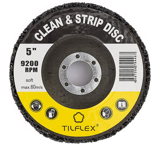 Изображение товара Зачистной коралловый диск на УШМ TILFLEX (Soft) Coral-Button Wheel (черный) 125 мм (5 шт) TL43S/5